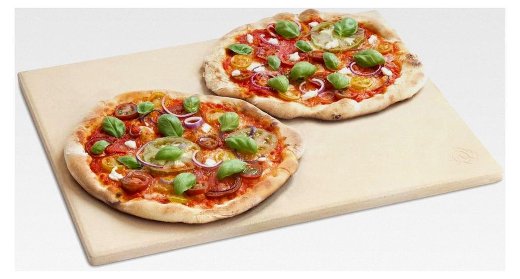 Cordierit-Pizzastein – 45 x 35 x 1,5 cm – rechteckig für Grill und Backofen – geeignet für Pizza, Brot und Flammkuchen