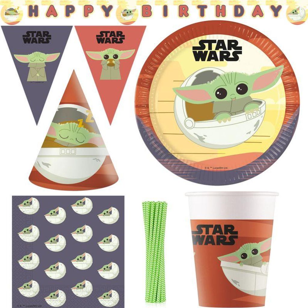 Partyset Baby Yoda Star Wars The Mandalorian Produktbild 