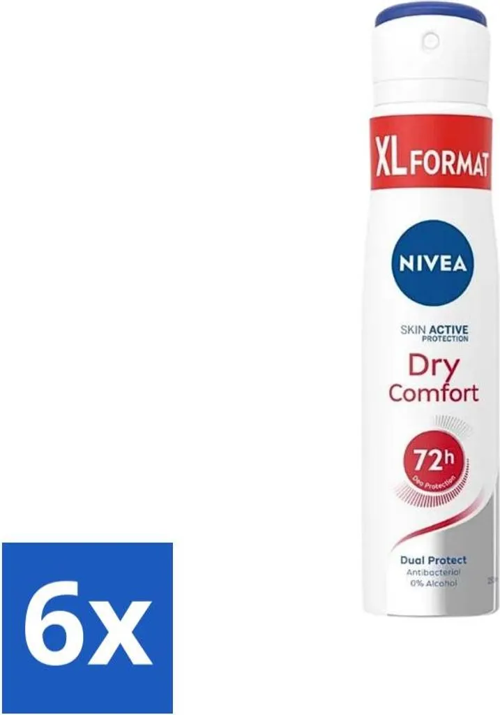 Nivea Dry Comfort Spray 250ml x6 - Protezione Attiva Offerta Risparmio