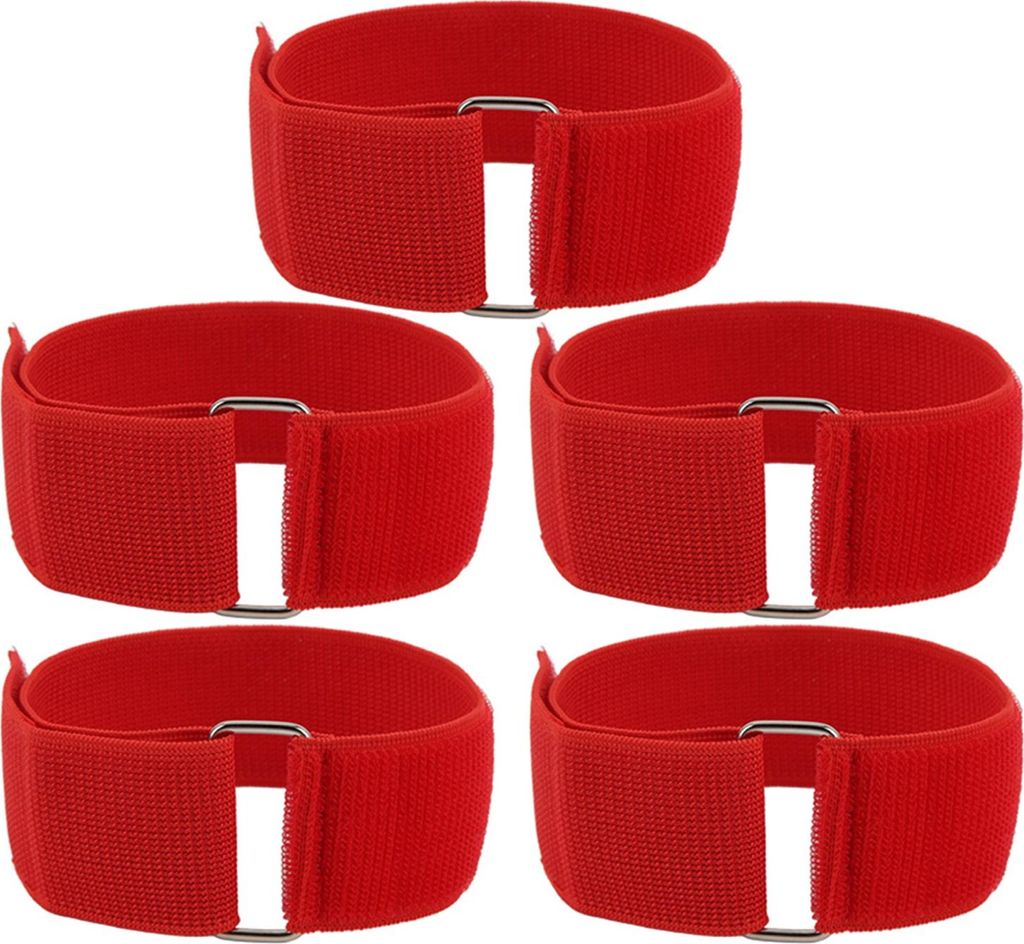 5pcs 3 legged Rennbänder Staffel Spiele Outdoor -Gruppenparty für Kinder Erwachsene Geburtstagskarneval Field Day Rot