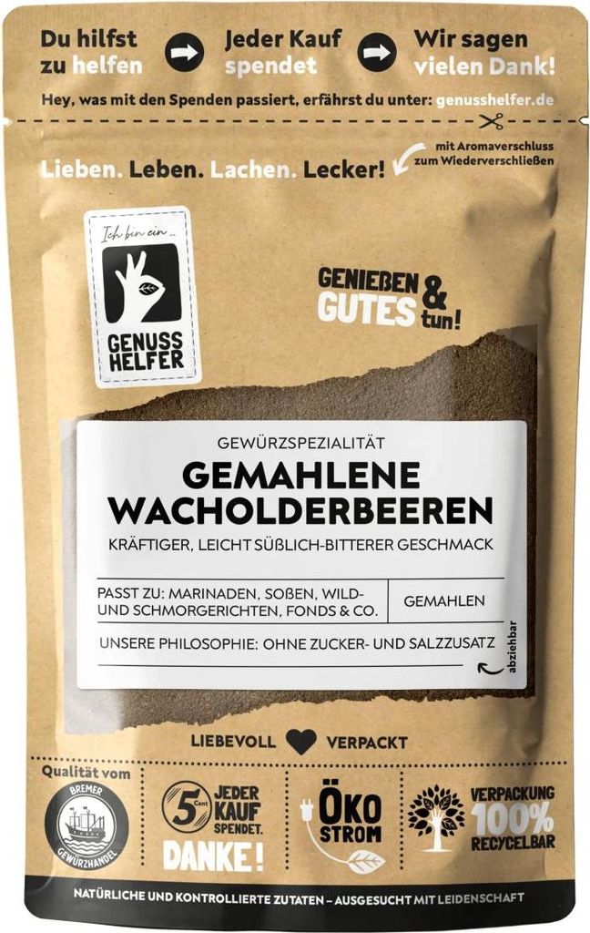 Wacholderbeeren, gemahlen, ideal für Rotkohl, 45g Produktbild 