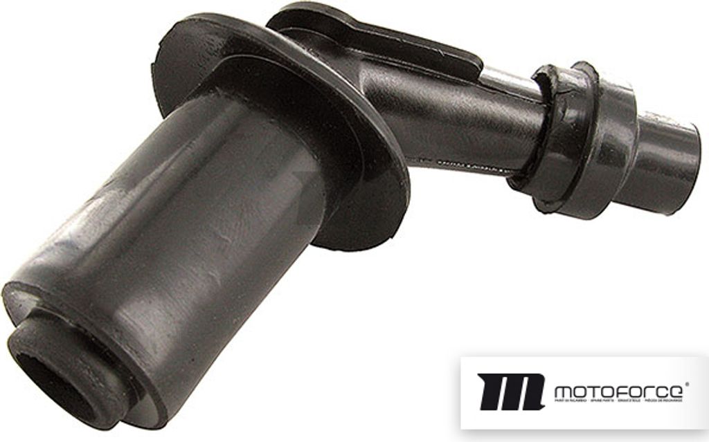 Motoforce Zündkerzenstecker Kunststoff lang 45 Grad schwarz