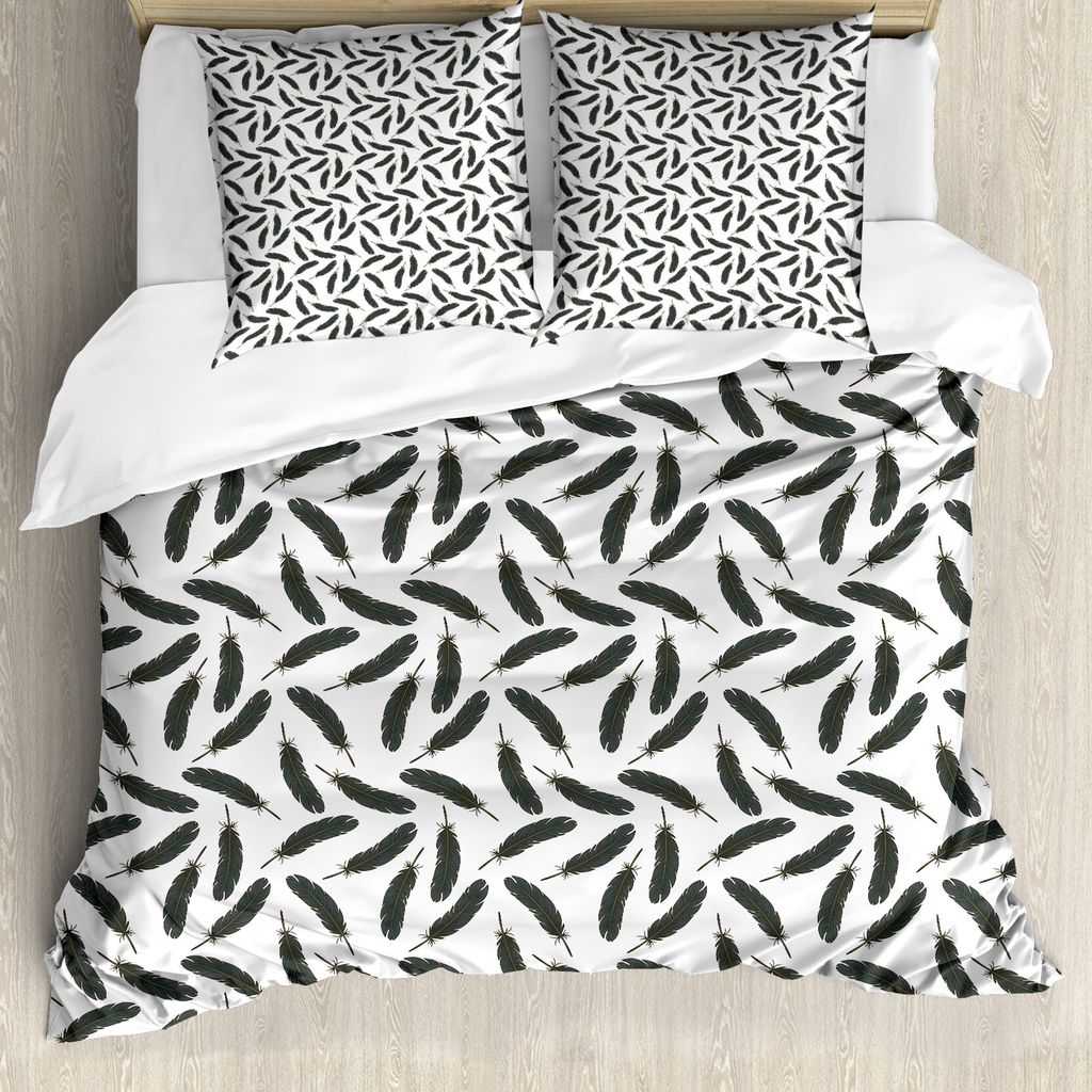 ABAKUHAUS Feder Bettbezug Set für Einzelbetten, Empfindliche Repetitive Plumage, Milbensicher Allergiker geeignet mit Kissenbezug, 155 cm x 220 cm...