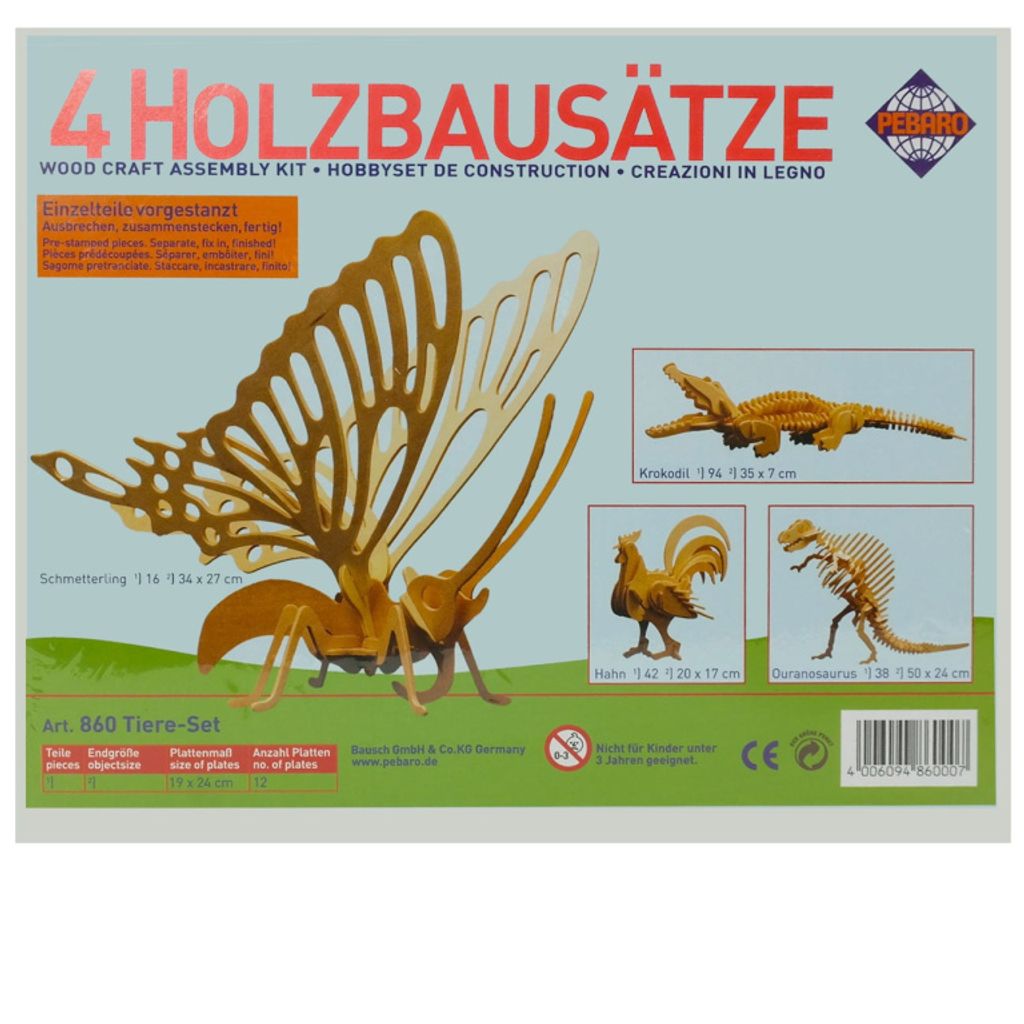 Drevená stavebnica 4 x zvieratá Obrázok produktu 3