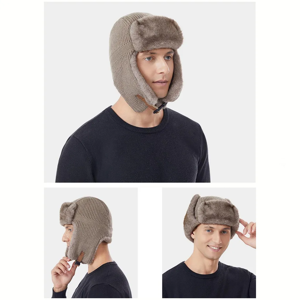 Cappello Maglia Invernale Esterni: Protezione Totale Uomo Marrone