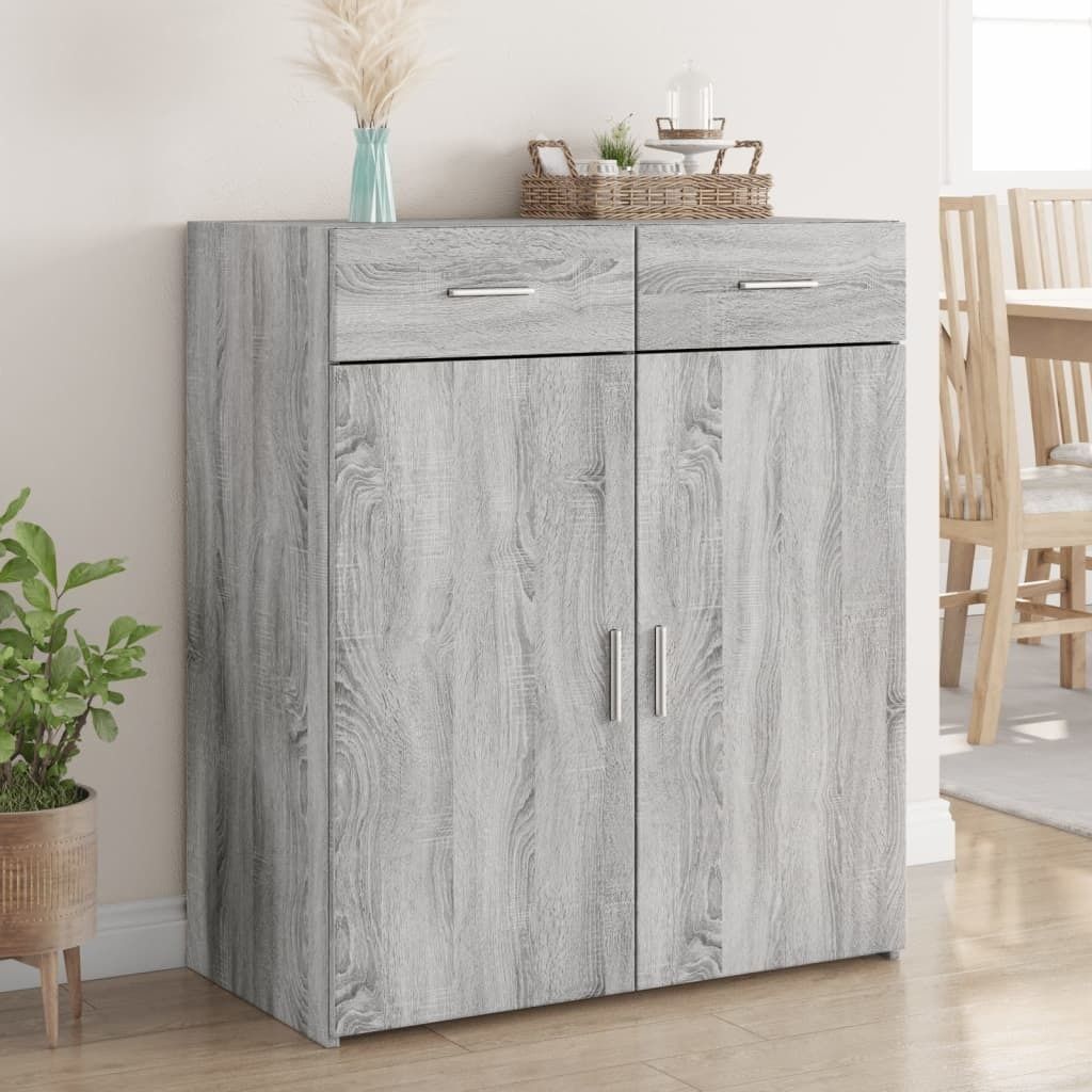 Maison Exclusive - Sideboard Grau Sonoma 80x42,5x93 cm Holzwerkstoff