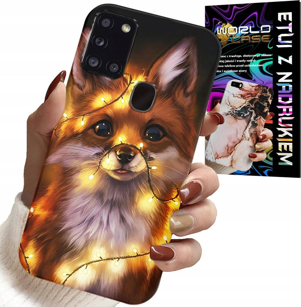 Etui Für Samsung Galaxy A21S - Sweet Folk Animals Forest Case + Glas