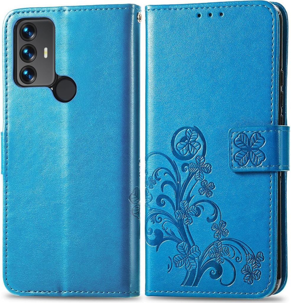 Mobigear Clover TCL 30 SE Hülle Klapphülle Geldbörse - Blau