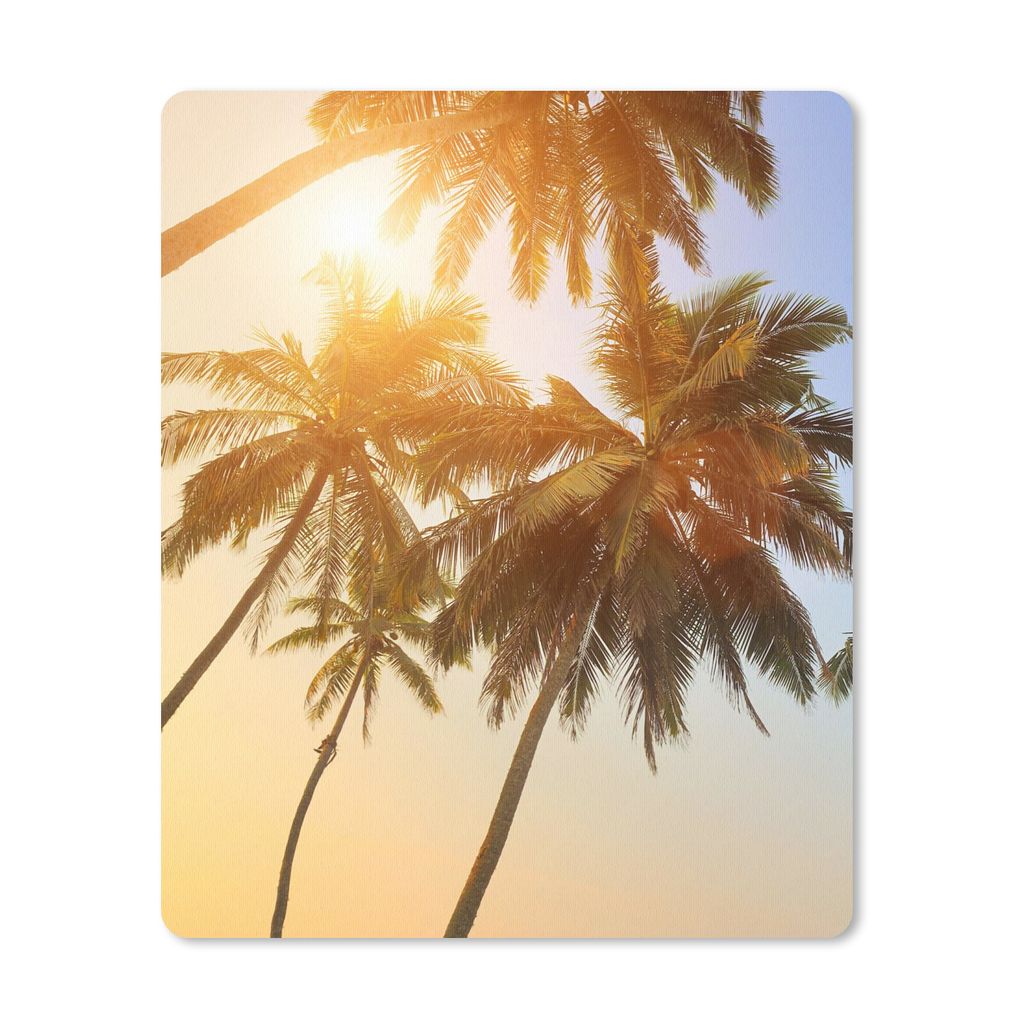 MuchoWow Mauspad Mousepad Palme - Sonne - Sommer - Tropisch 30x40 cm - Mousepads - Maus Mat - Pad - Mausunterlage - Mausmatten
