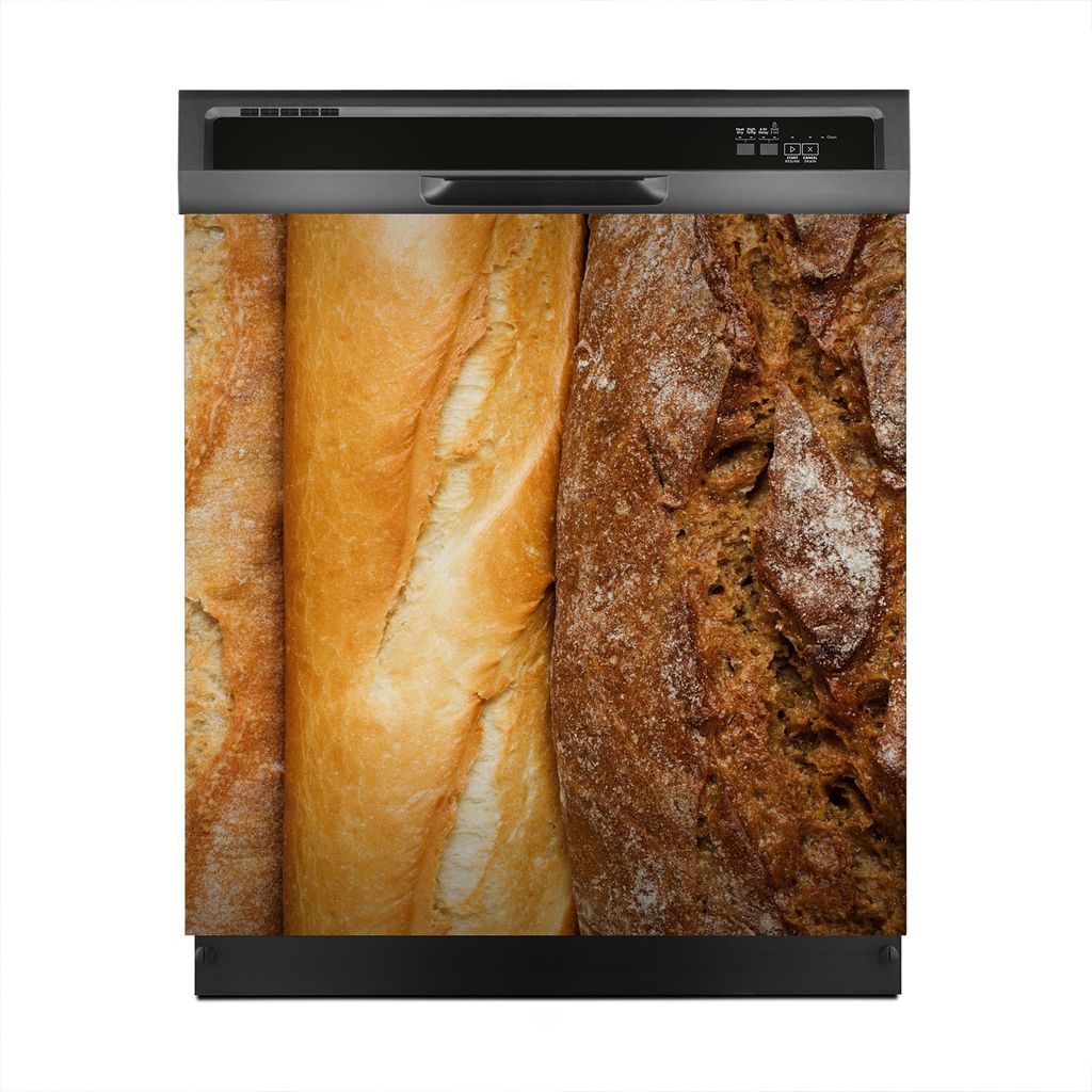 Aufkleber sticker 60x60 cm Dekorative folie Spülmaschine - frisches Brot Lebensmittel
