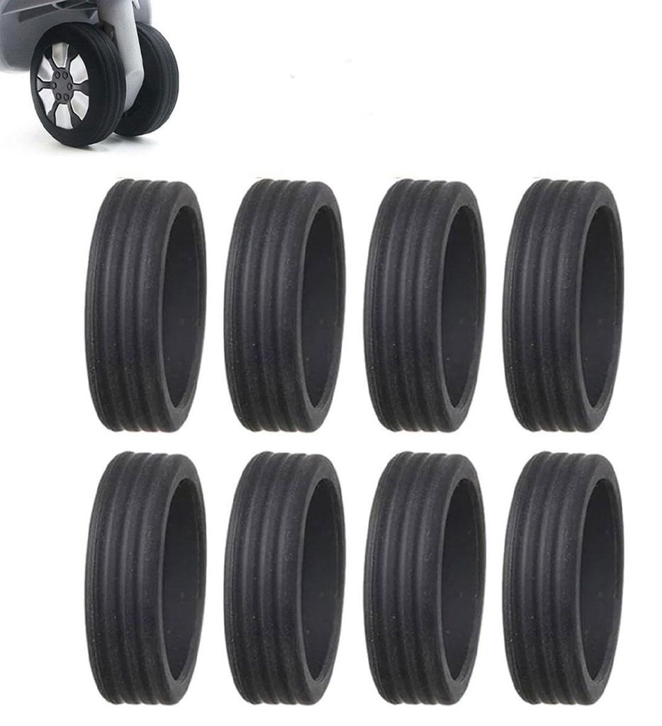 Rollenschutzhüllen Für Koffer 8er-Pack, Silikonhülle Für Produktbild 