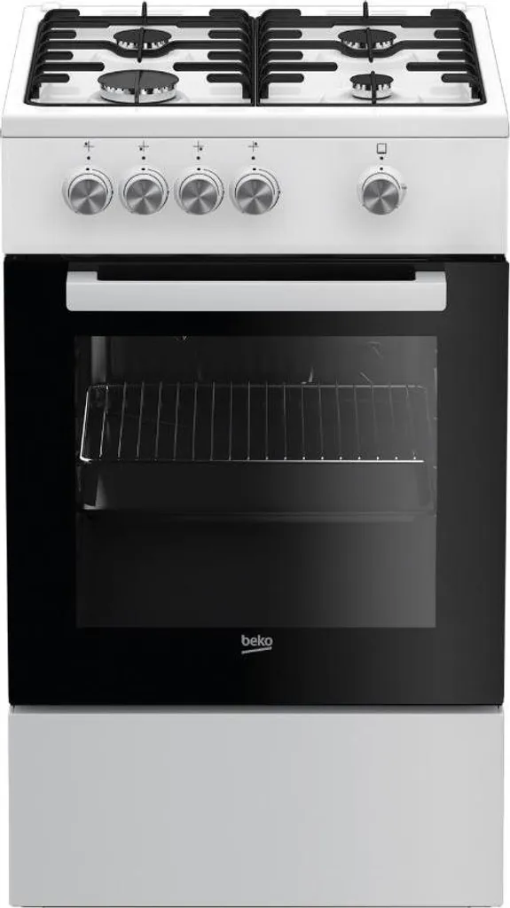 Cuisinière Gaz Beko FSG52000DWC Blanche avec 4 Foyers Haute Précision