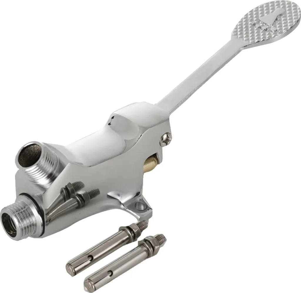 Valve de pédale en cuivre et inox 304 avec raccord 1/2 pour lavabo