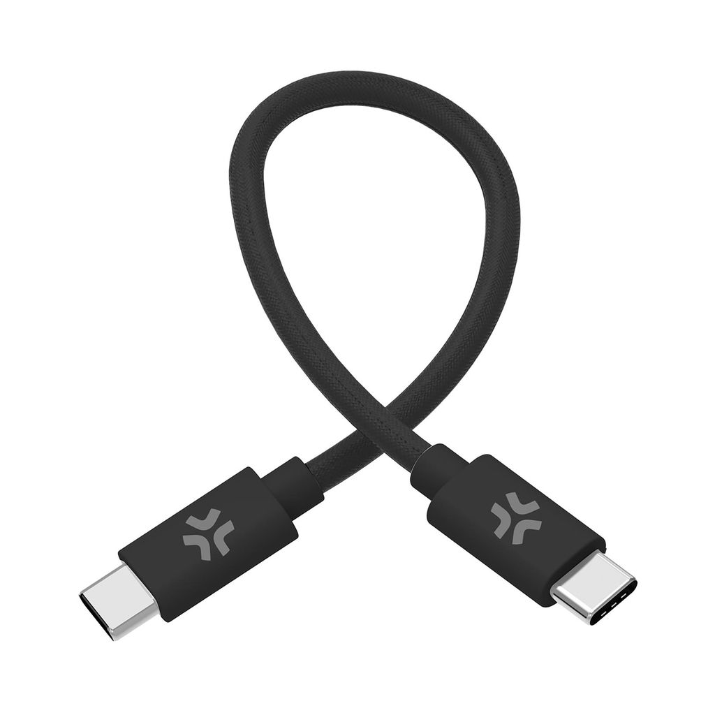 Celly USB-C > USB-C Baumwolle Geflecht Kabel 30cm