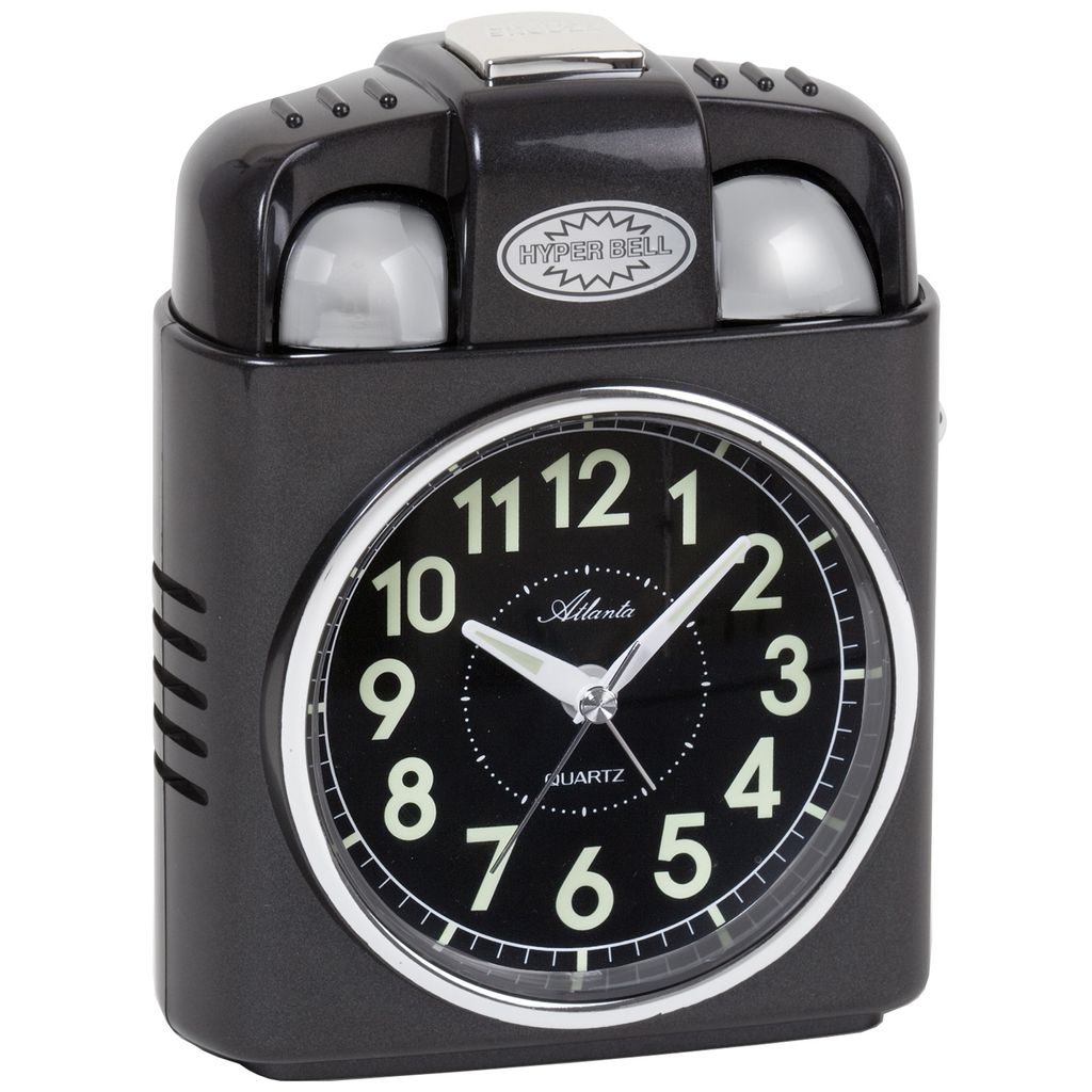 Atlanta 1947/4 Wecker Quarz analog Licht Snooze Glockensignal Glocke
