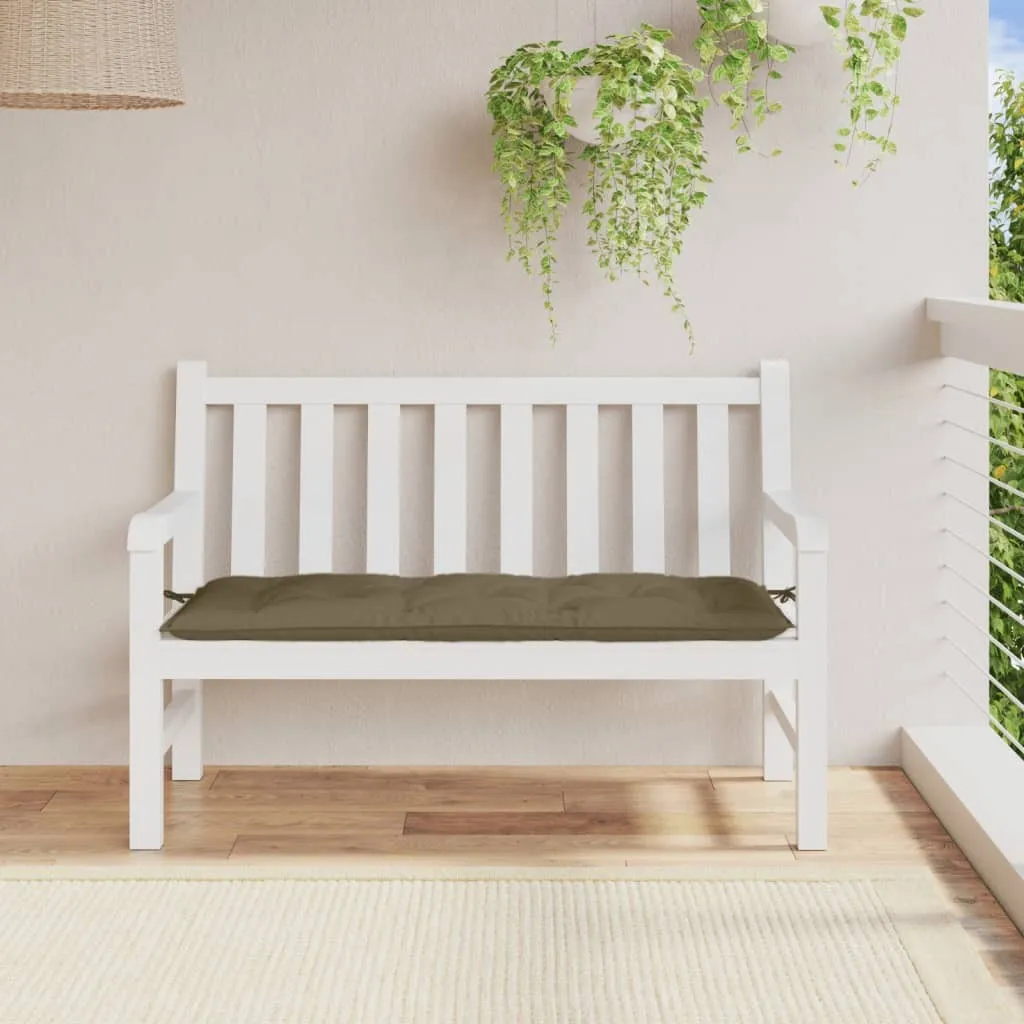 Cuscino Professionale vidaXL per Panchina 120x50x7 cm Melange Taupe - 3