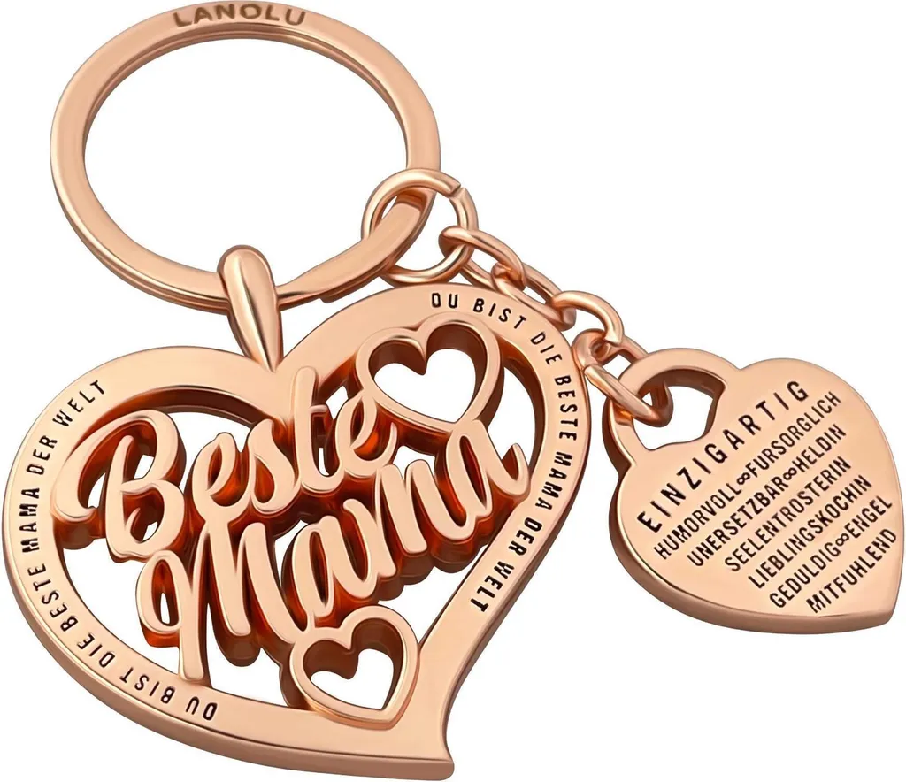Porte-clés Meilleure Maman en Acier - Bijou de Sac Cadeau Anniversaire