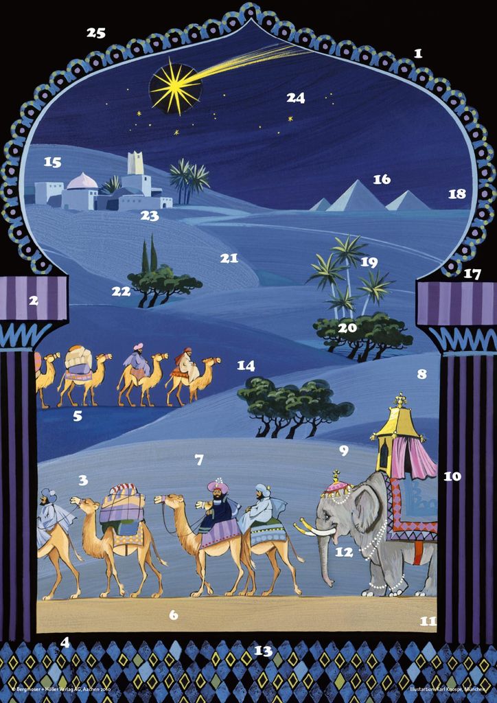 Kalender Die Karawane der Könige DIN A2 Fensterbild-Folie Produktbild 