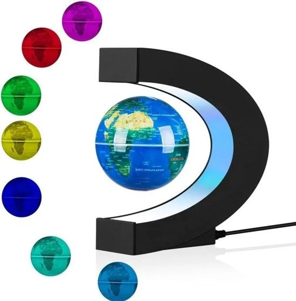 Mappamondo che Vola! Globo LED Multicolore Levitazione Magnetica