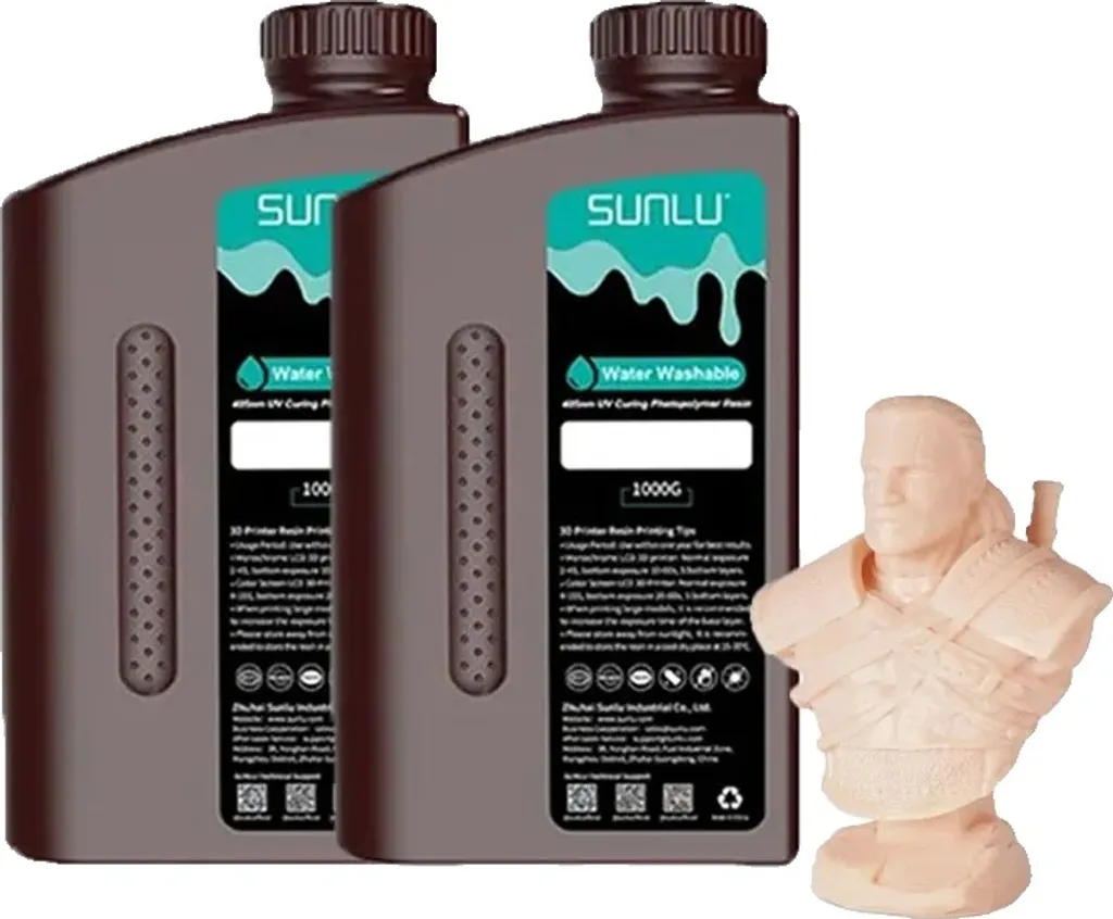 Résine photopolymère 405nm lavable à l'eau 1kg pour imprimante 3D LCD