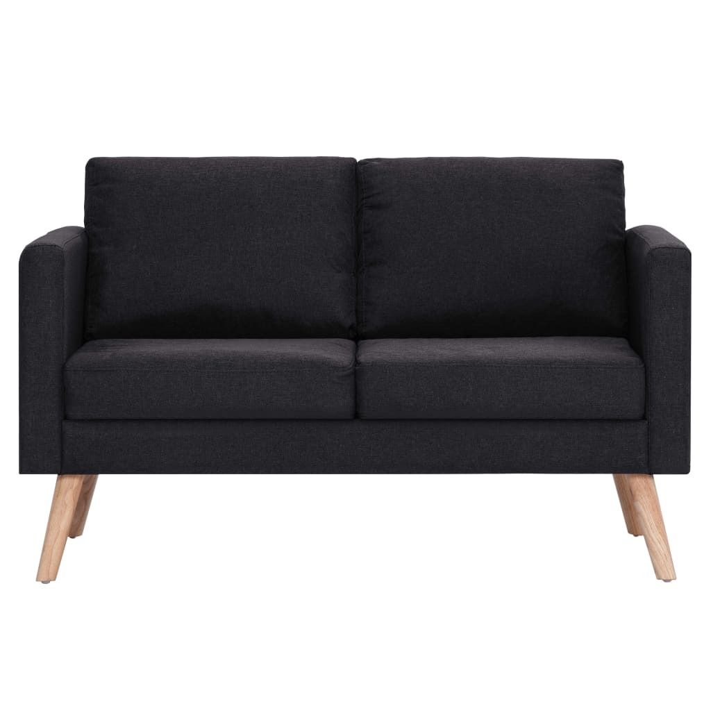 "Winterschlussverkauf " 2-Sitzer-Sofa - CLORIS - Couchgarnitur - Sofa Set Sitzmöbel - Stoff Schwarz - 116 x 70 x 73 cm - DEMöbel9788271