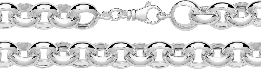 Collier Maille Entrelacée Argent 925 Homme - Grosse Chaîne 11mm Luxe