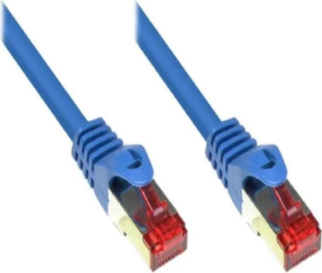 Patchkabel Cat.6 10m S/FTP PiMF blau PVC RJ45 TIA/EIA 568B
