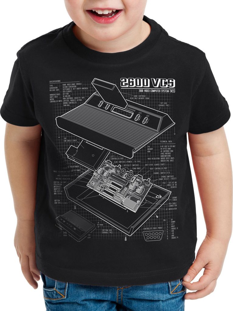 style3 VCS 2600 Heimcomputer Blaupause Kinder T-Shirt classic gamer