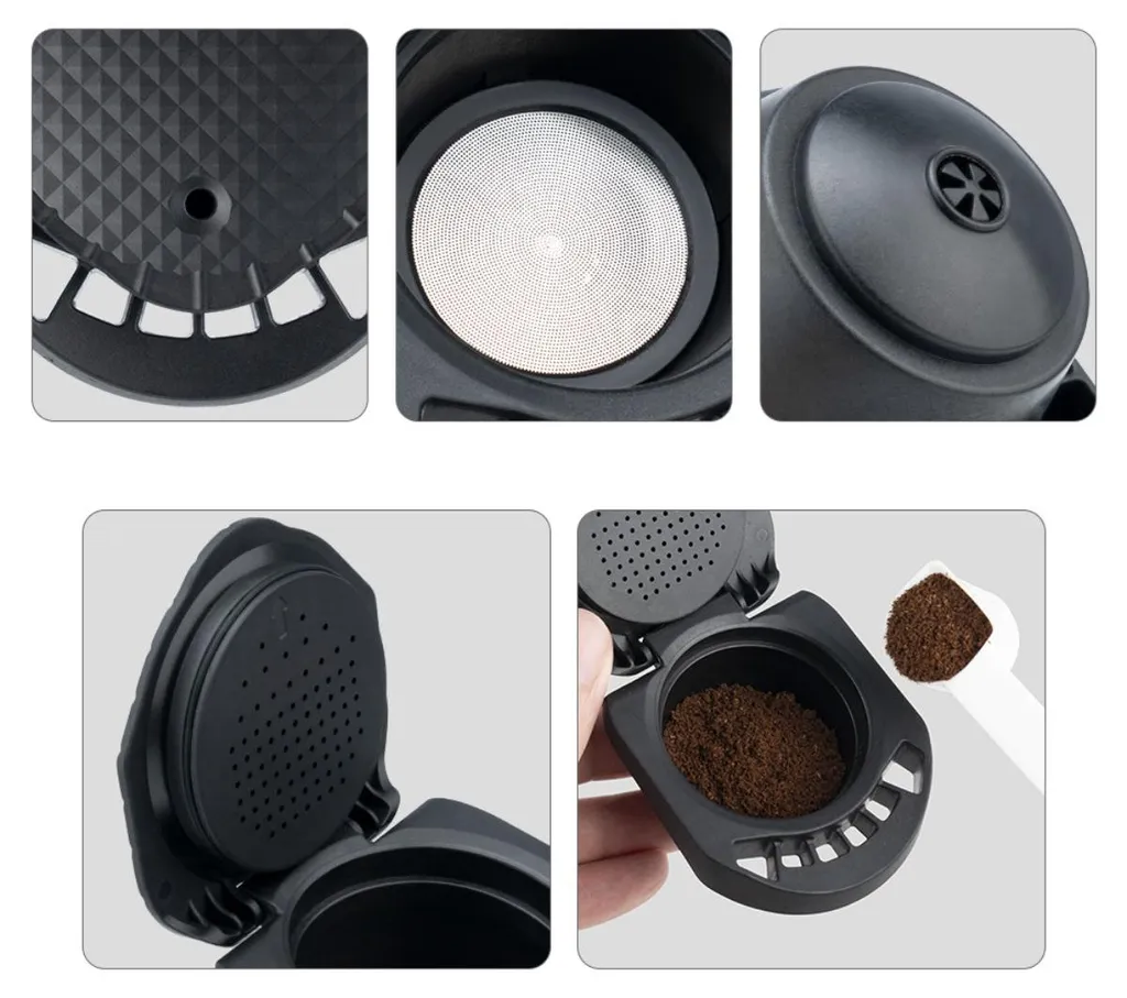 Plateau Café en PP Noir Résistant 10x8x6 cm pour Système Dolce Gusto - 7
