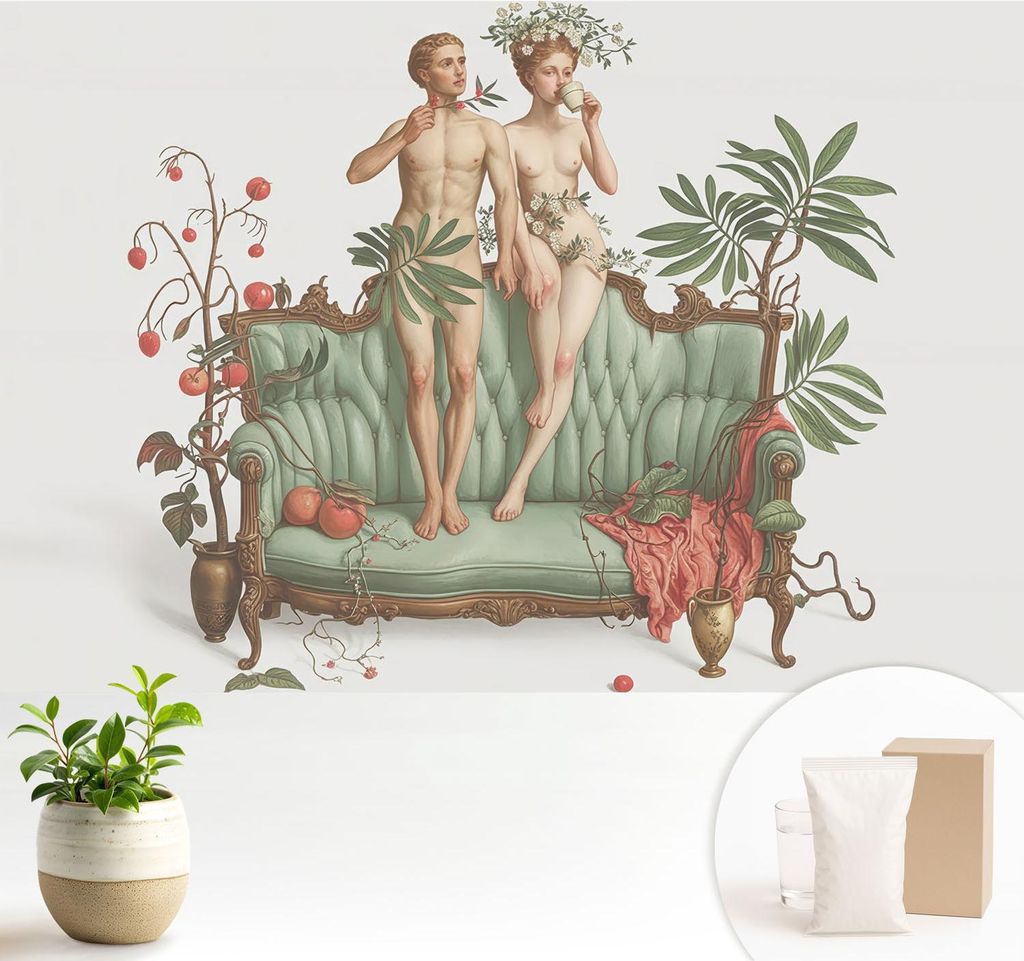 Fototapete - 104x70 cm - Tapete - Wandtapete - Wandbilder - Dekofolie - Tapete Folie - Wand - Dekoration - Wohnzimmer - Geheimnisvolle Eleganz