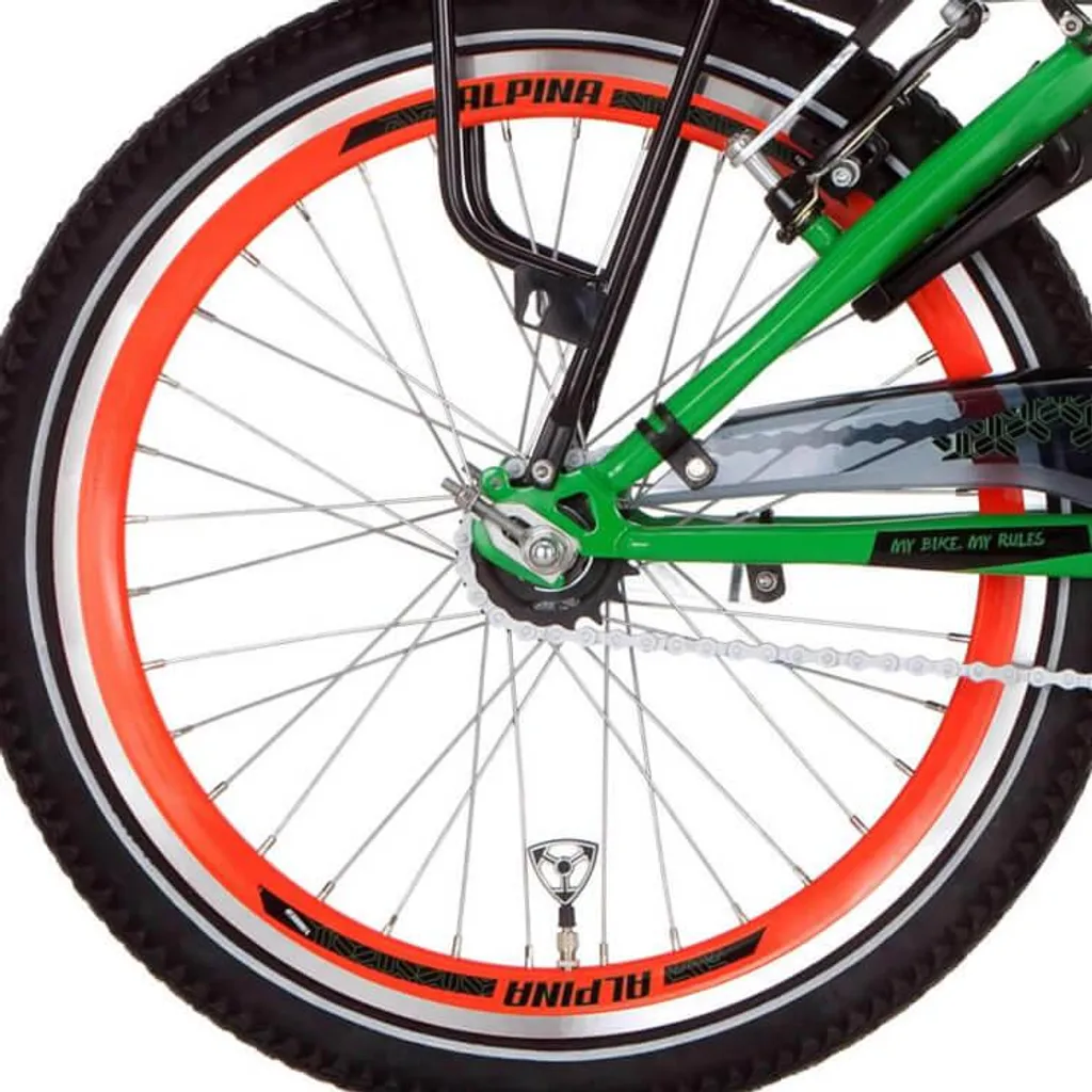 Roue vélo arrière 22 pouces Alpina J19db pour vélo enfant ou pliant
