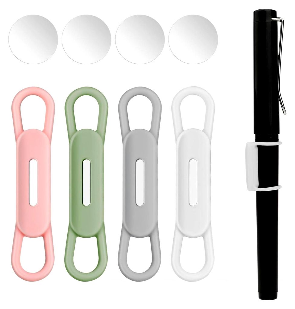 4 Stück Magnetische Stifthalter, Mehrfarbig Silikon für Schreibtisch, Kühlschrank und Whiteboards