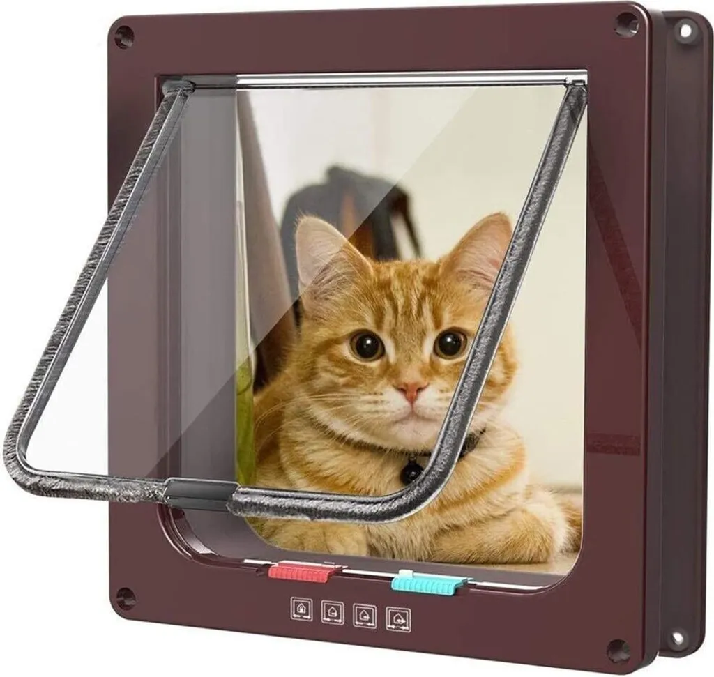 Porticina Gatti Duponzoo Marrone 20x19cm - Stop Porte Aperte