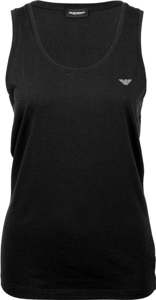 EMPORIO ARMANI Damen Tank Top T-Shirt (1er Pack) Schwarz/Black Logo Adler XS