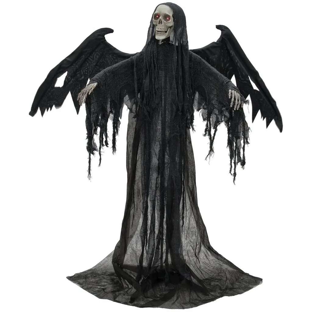 Décoration Ange Noir Halloween 175 cm idéale pour Manoir et Soirées