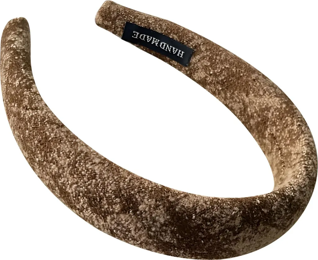 Cerchietto Lana Marrone Vintage Glam Brown - Ampia Fascia Capelli