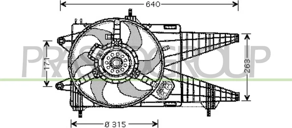 Anti-Surchauffe Moteur : Ventilateur Radiateur 51708004 Fiat Punto Idea