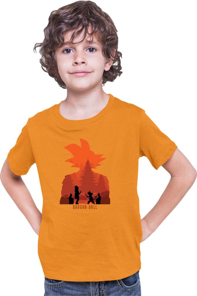 Kinder T-Shirt Dragon Anime Manga Ball Z Goku 02, 12-13 Jahr - 152 / Orange