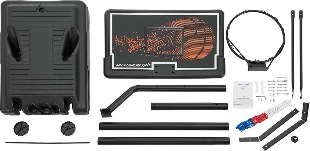 ArtSport Outdoor Basketballkorb mit Ständer & Rollen – Produktbild 11