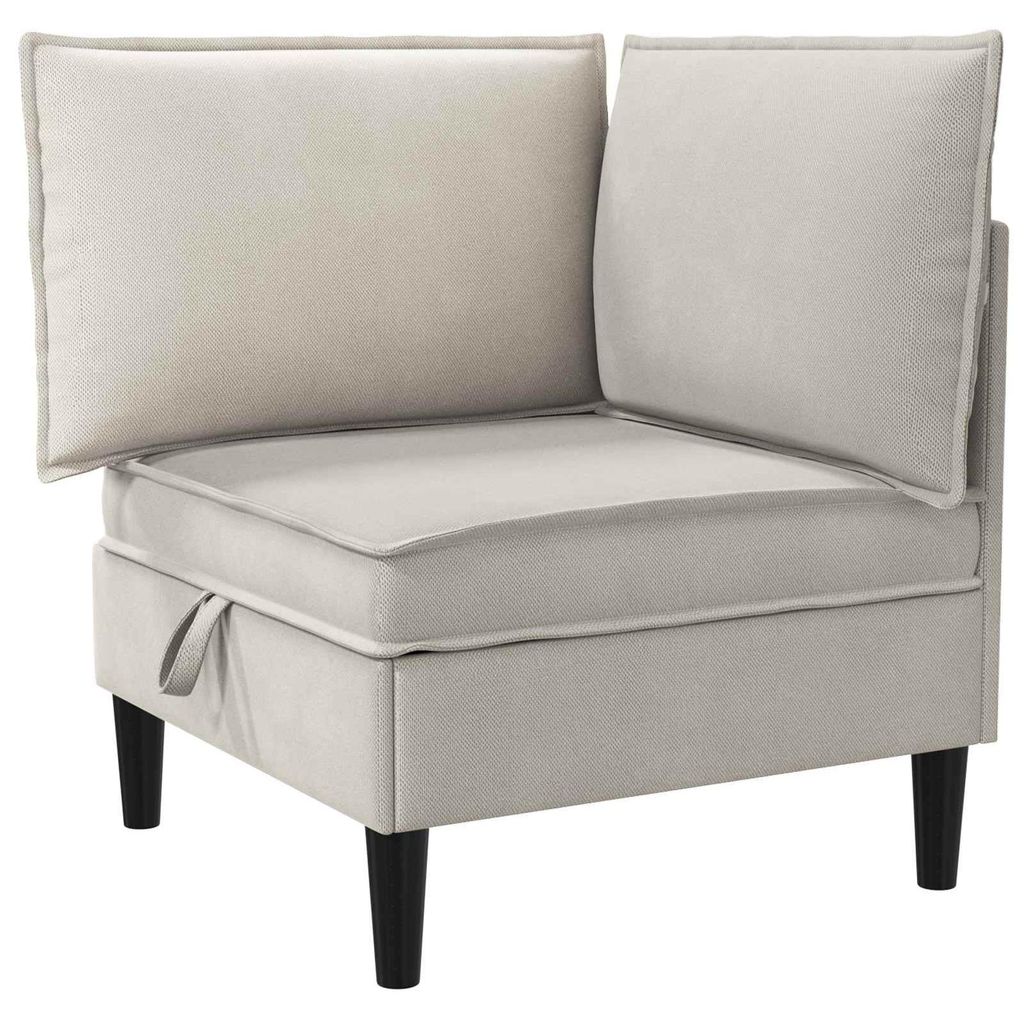 vidaXL Ecksofa mit Stauraum Hafer Samt