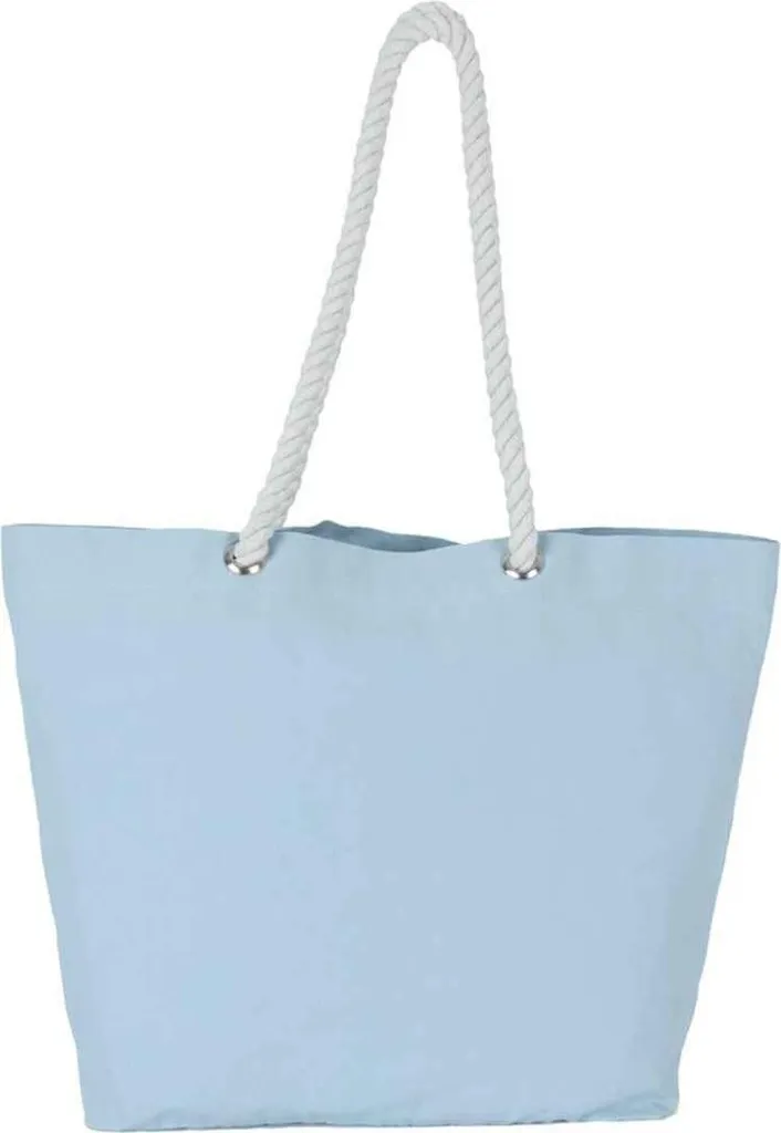 Shopper Cotone Kimood PC7613 Blu Perla | Borsa Canvas Resistente - 1