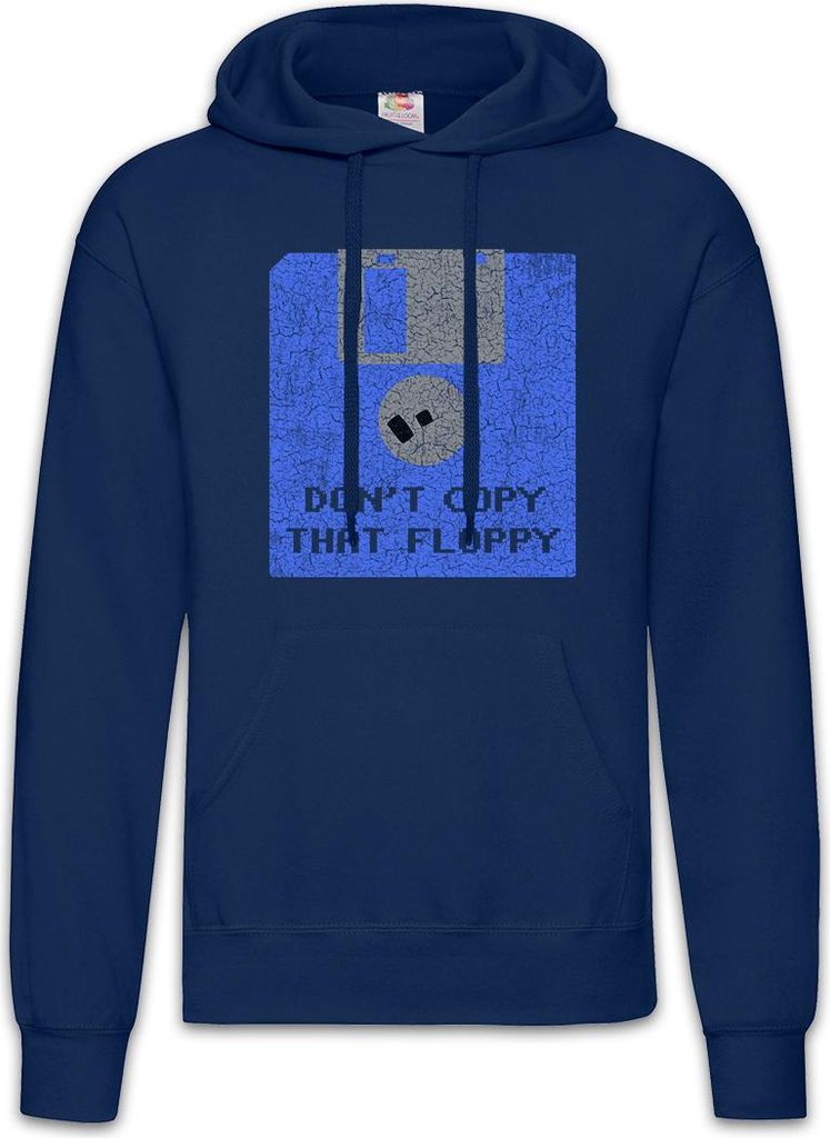 Urban Backwoods Don't Copy That Floppy, Herren Hoodie, Farbe: Navy, Größe: S
