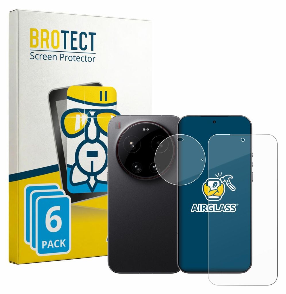6x BROTECT Schutzglas für Xiaomi 17 Ultra (Display+Kamera) Schutzfolie Panzer Folie Glas Display Schutz klar