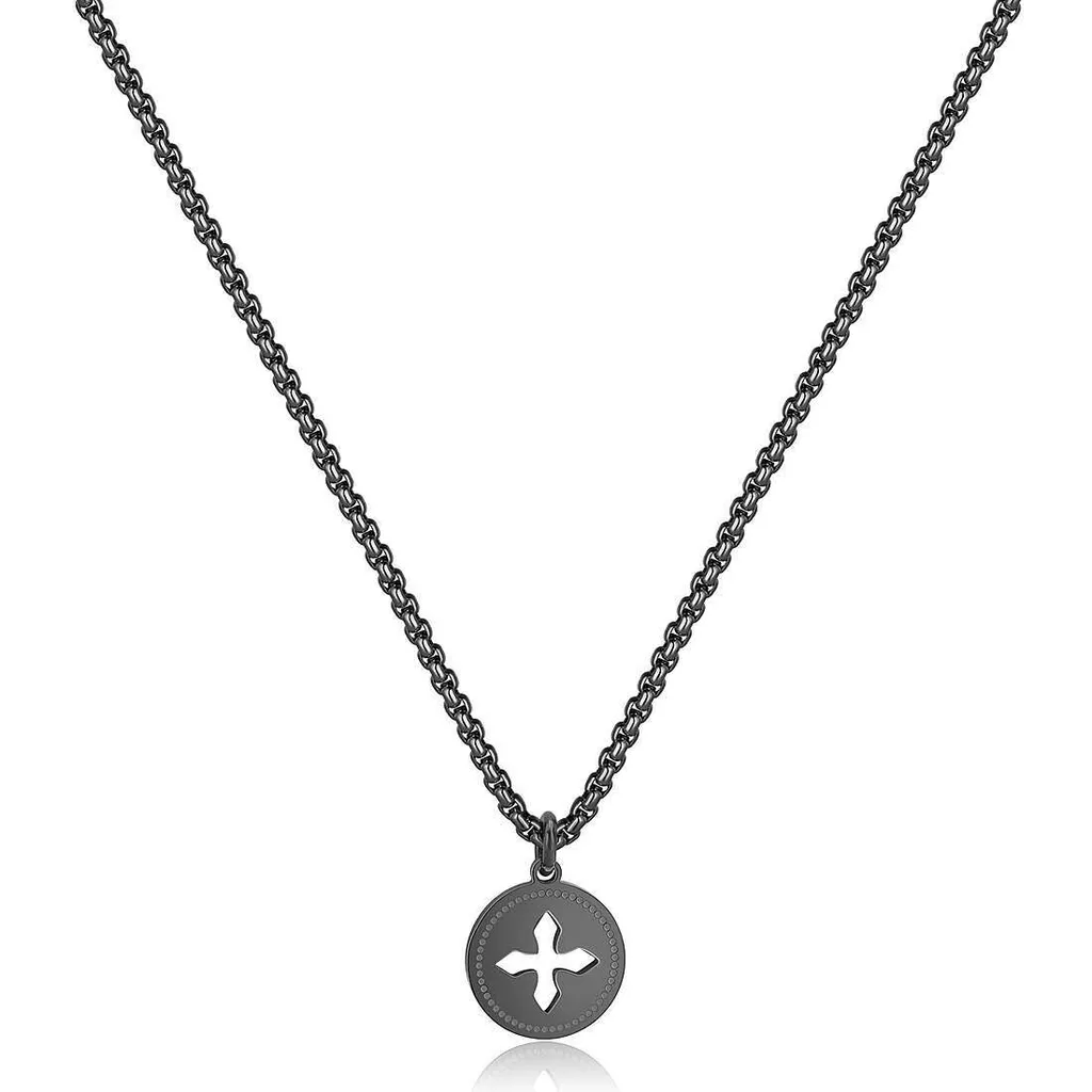 Collana Uomo Sagapò Collezione Rebel - Argento Acciaio 316L 70cm