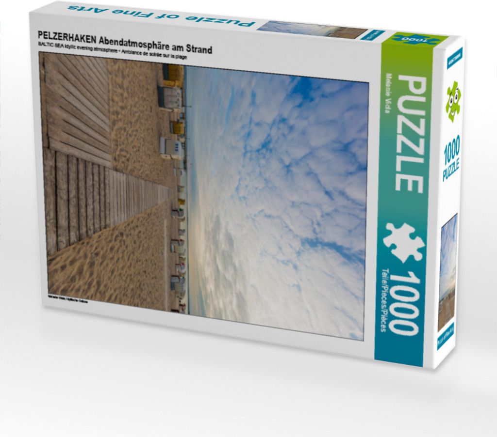 CALVENDO Puzzle PELZERHAKEN Abendatmosphäre am Strand 1000 Teile Puzzle hoch | 1000 Teile Lege-Größe 64x48cm Foto-Puzzle für glückliche Stunden