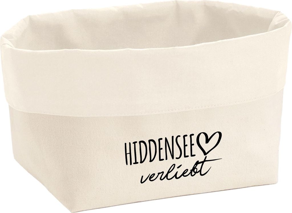 Huuraa Organizer Hiddensee verliebt 8 Liter Large Canvas Baumwolle Utensilo Geschenkidee
