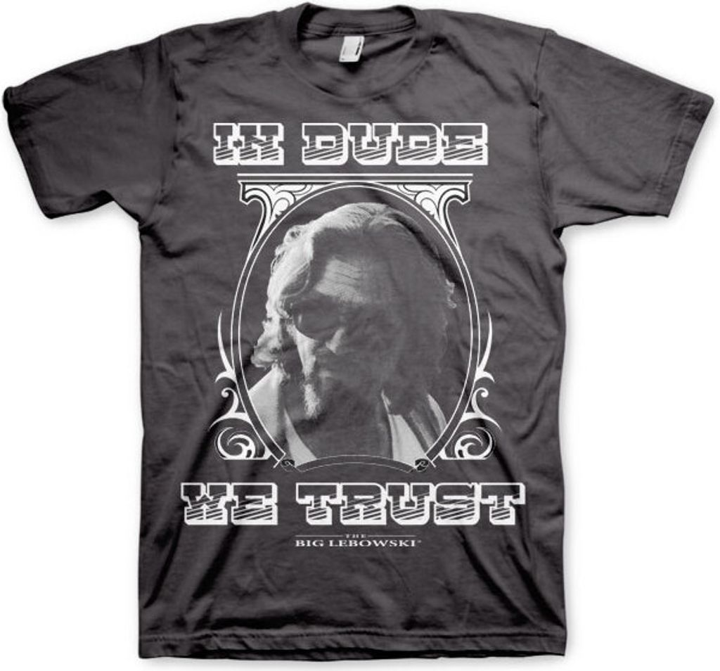 In Dude We Trust T-Shirt - Small - Dark-Grey