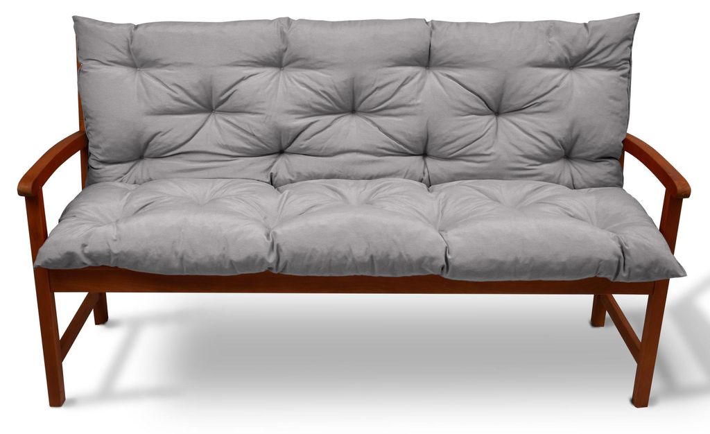 Beautissu Flair BR Bankauflage Hellgrau, 120x50x50cm