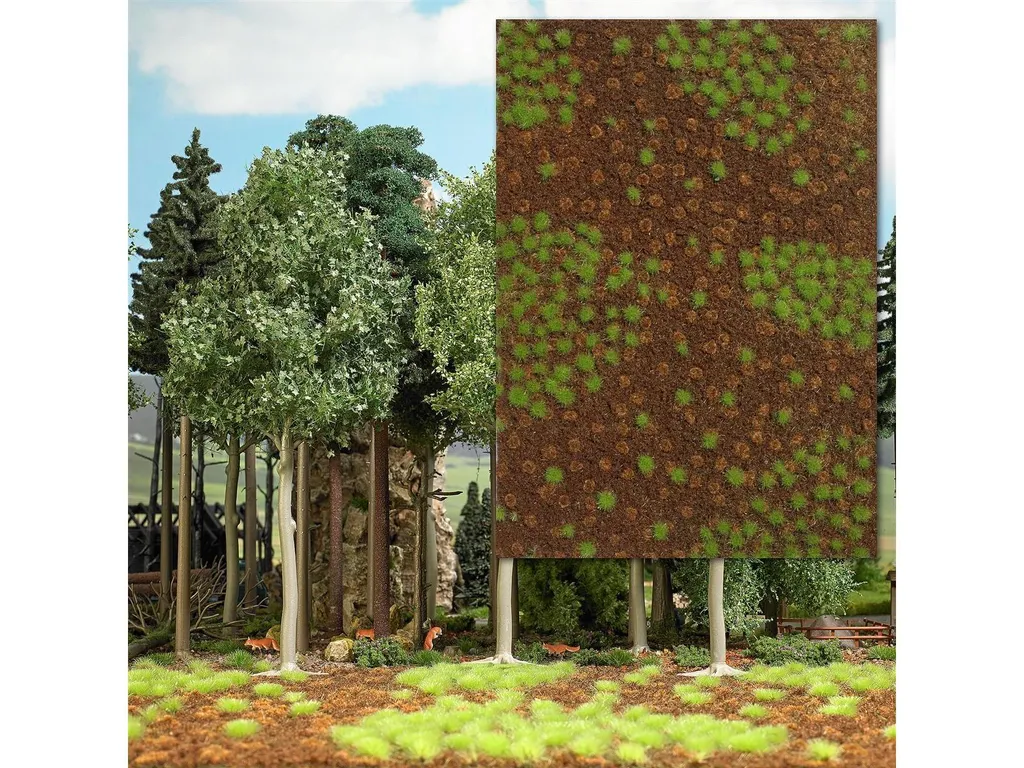 Busch 1321 Sol forestier d'été HO tapis de décor pour modélisme