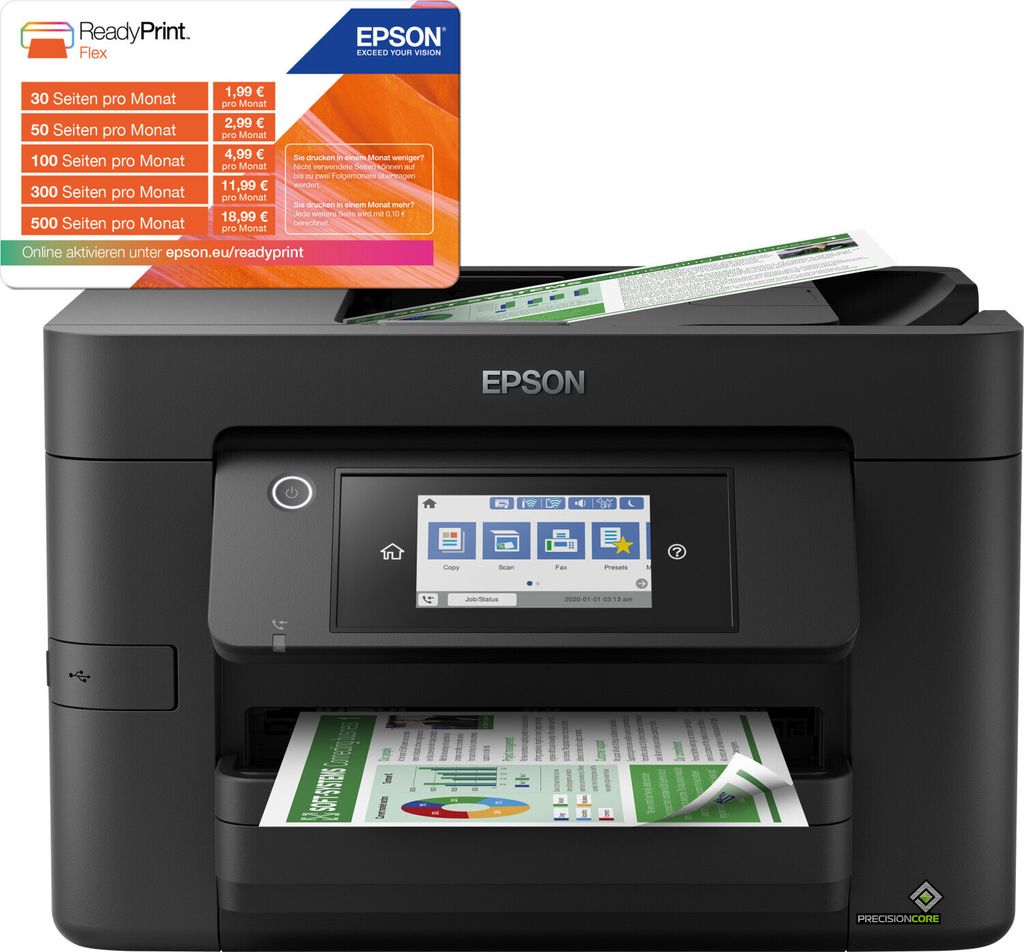 Epson WorkForce Pro WF-4825DWF, Tintenstrahl, Farbdruck, Produktbild 3